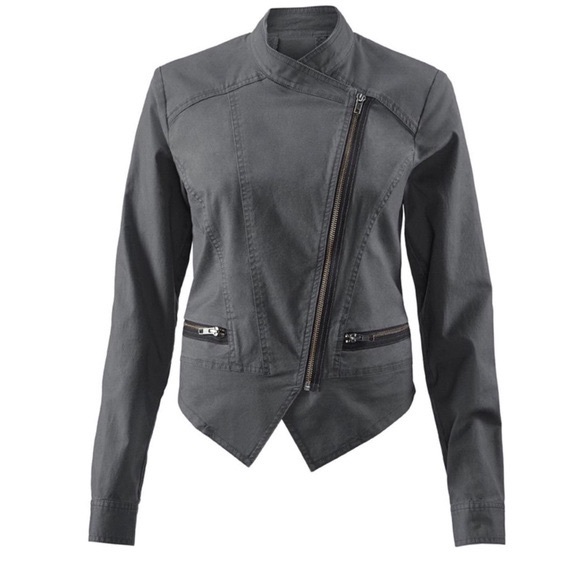 CAbi #3023 Twilight Moto Zip Up Gray Jacket M - Picture 8 of 8